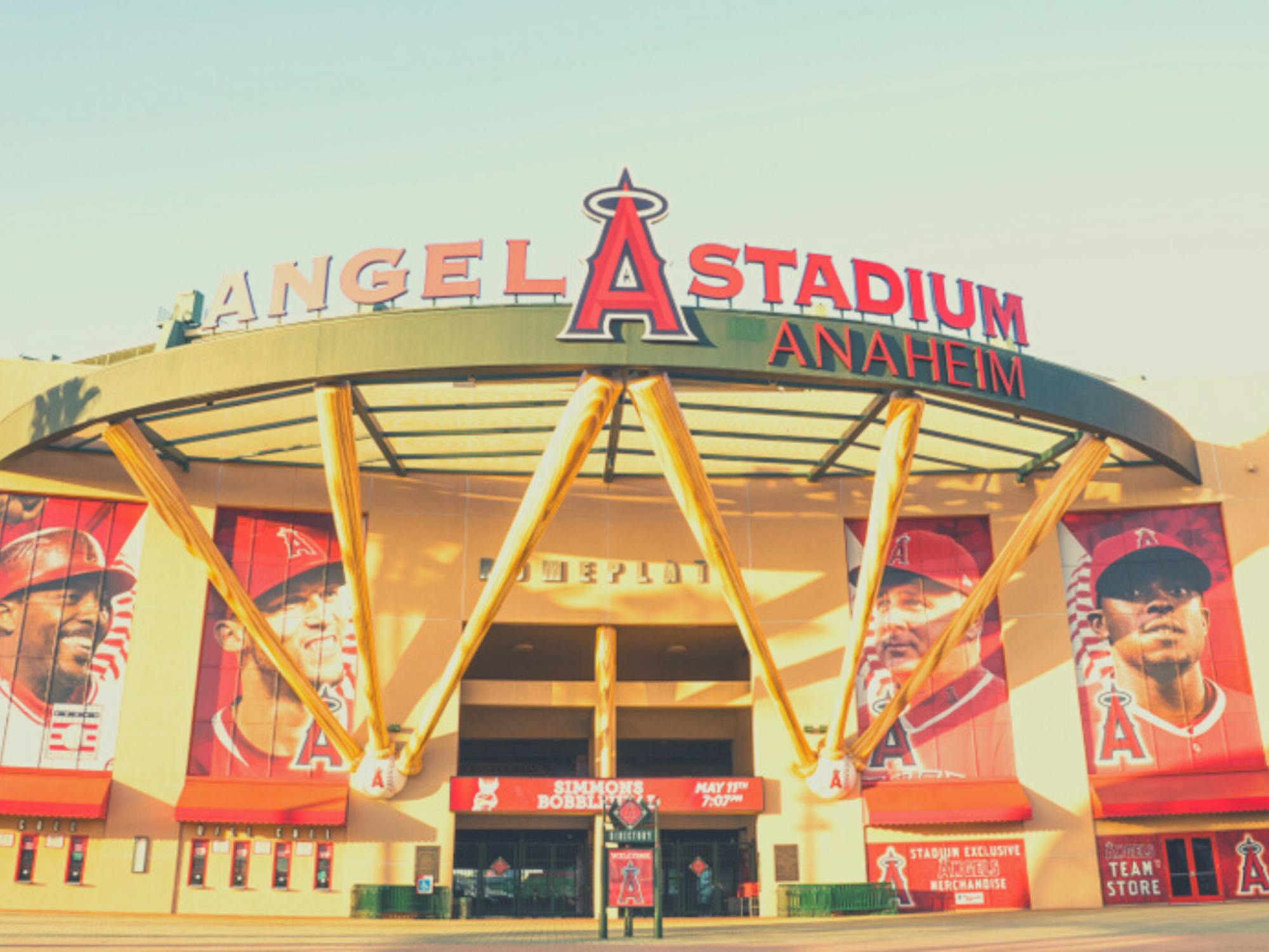 Los Angeles Angels-honkbalwedstrijd in het Angel Stadium