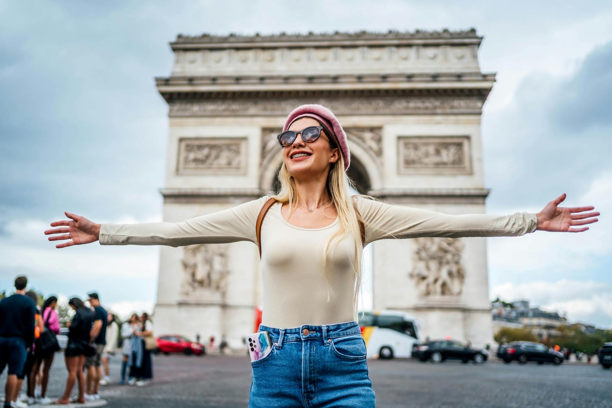 Parijs Photoshoot Tour The Big 3: Eiffeltoren, Arc de Triomph en Seine