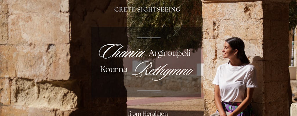 De Argiroupolis ao Lago Kournas e excursão a Chania saindo de Heraklion