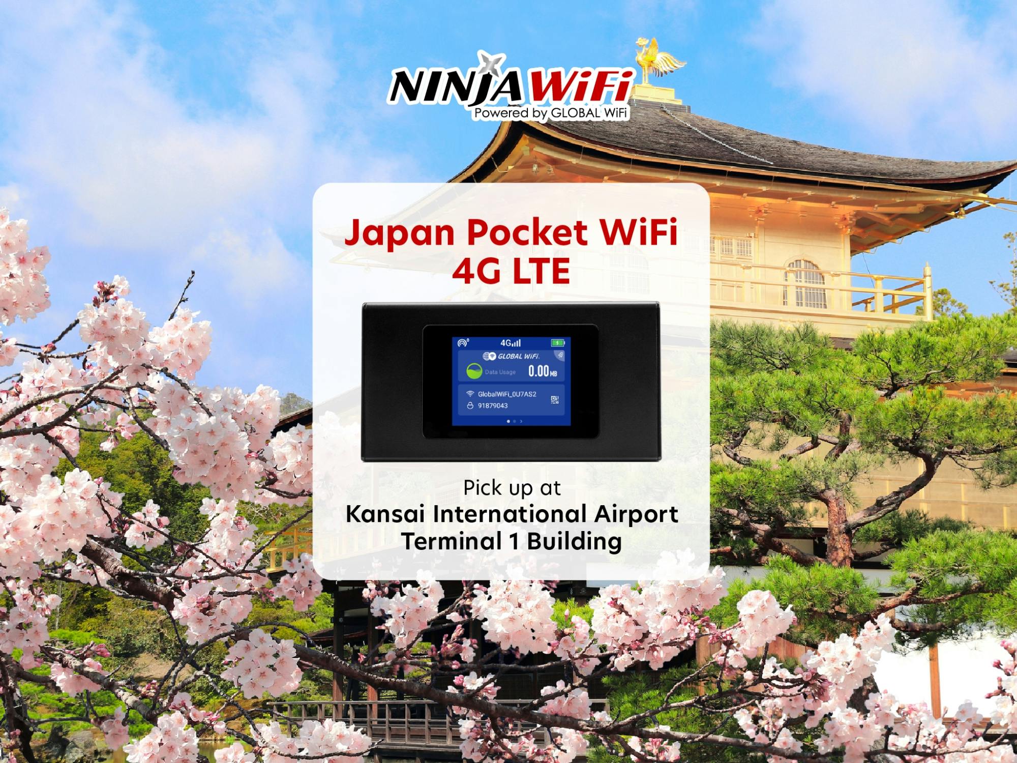 Wynajem mobilnej sieci WIFI na międzynarodowym lotnisku Kansai w Osace