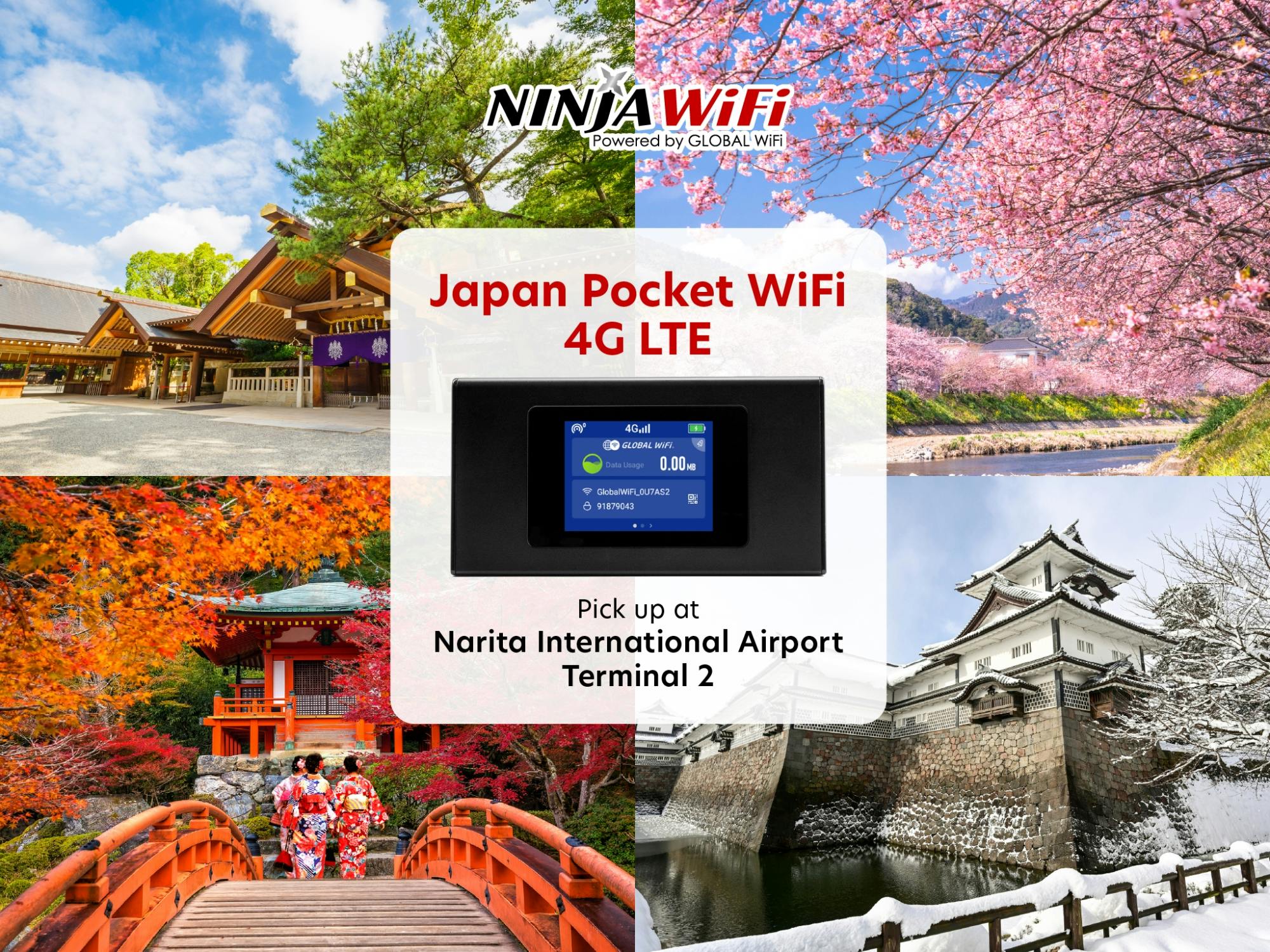 Alquiler de WIFI móvil en la Terminal 2 del Aeropuerto de Narita en Tokio