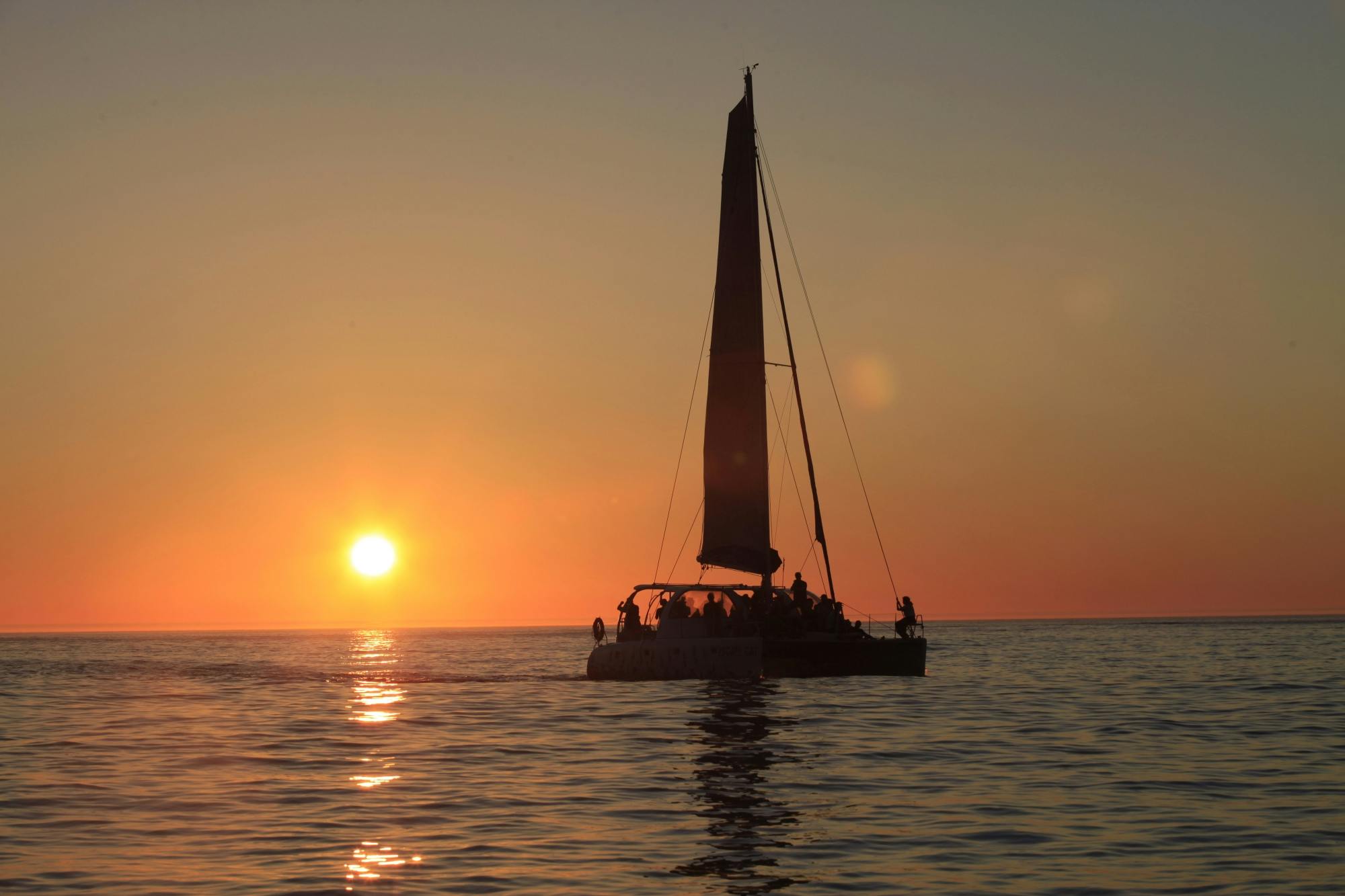 Crociera al tramonto in catamarano di 90 minuti a Città del Capo