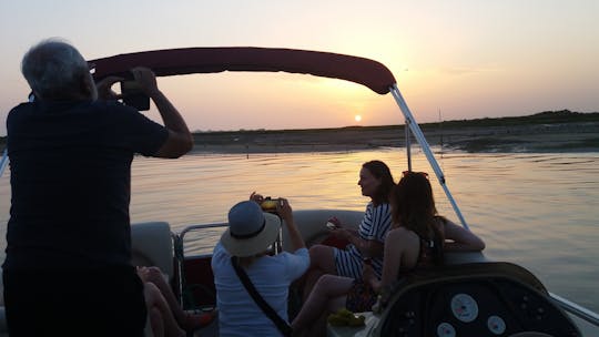 Paseo en barco de 1 hora por Ría Formosa al atardecer