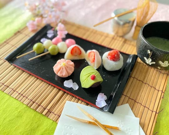 Clase de preparación de mochi en Tokio