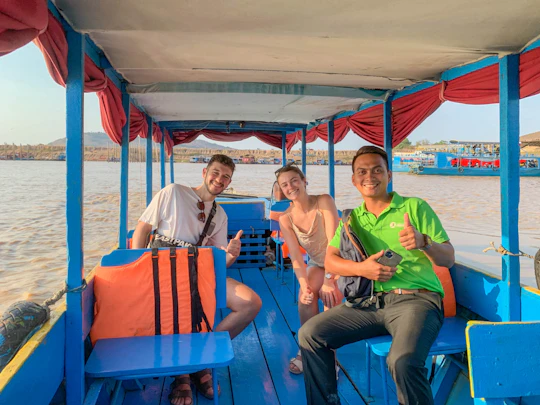 Floating village Vespa and boat sunset tour