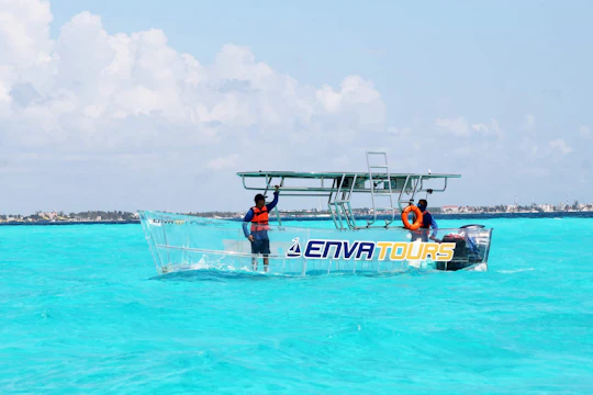 Nichupte Nature Reserve & Caribbean Sea crystal clear boat tour