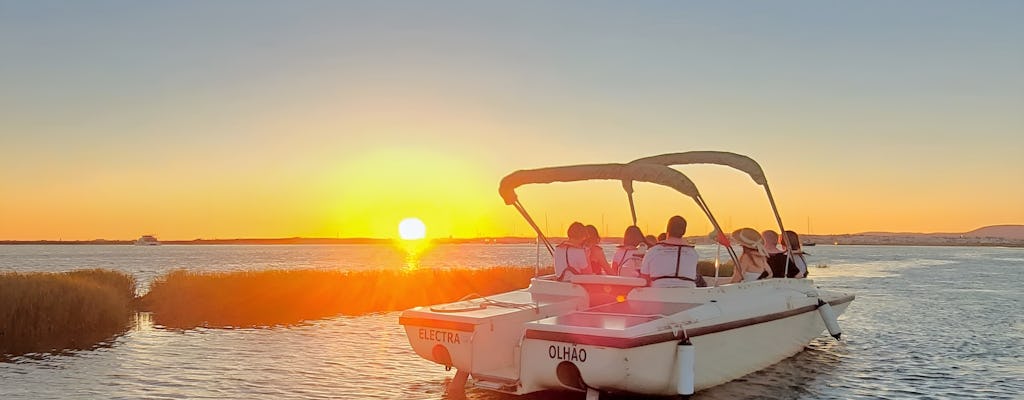 Ria Formosa al giro in barca al tramonto