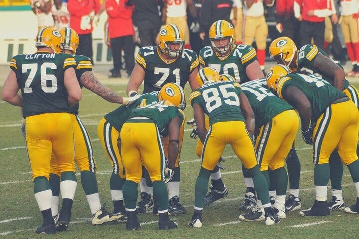 Green Bay Packers voetbalwedstrijd op Lambeau Field