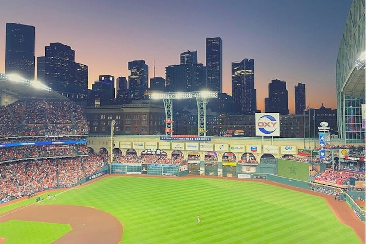 Honkbalwedstrijd Houston Astros in Minute Maid Park