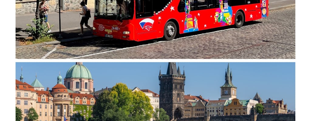 Stadtrundfahrt mit dem Hop-on-Hop-off-Bus durch Prag