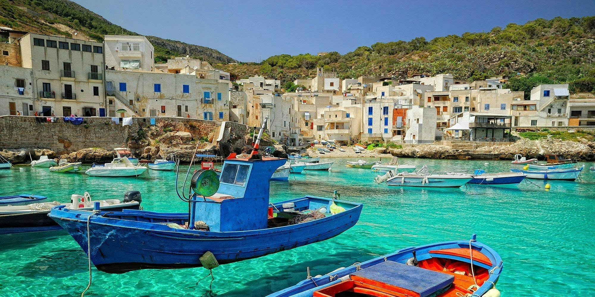 Favignana and Levanzo Boat Trip with Stops from Trapani
