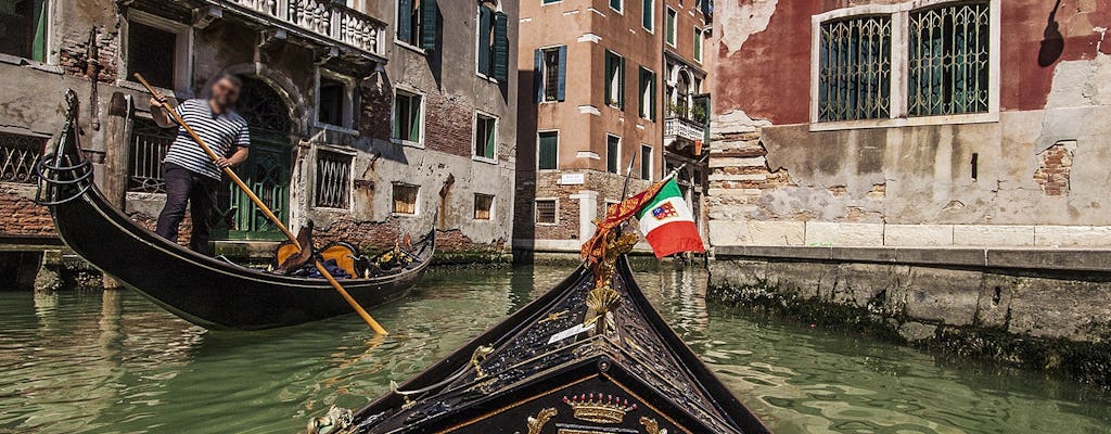 Visite à pied matinale de Venise avec une promenade en gondole