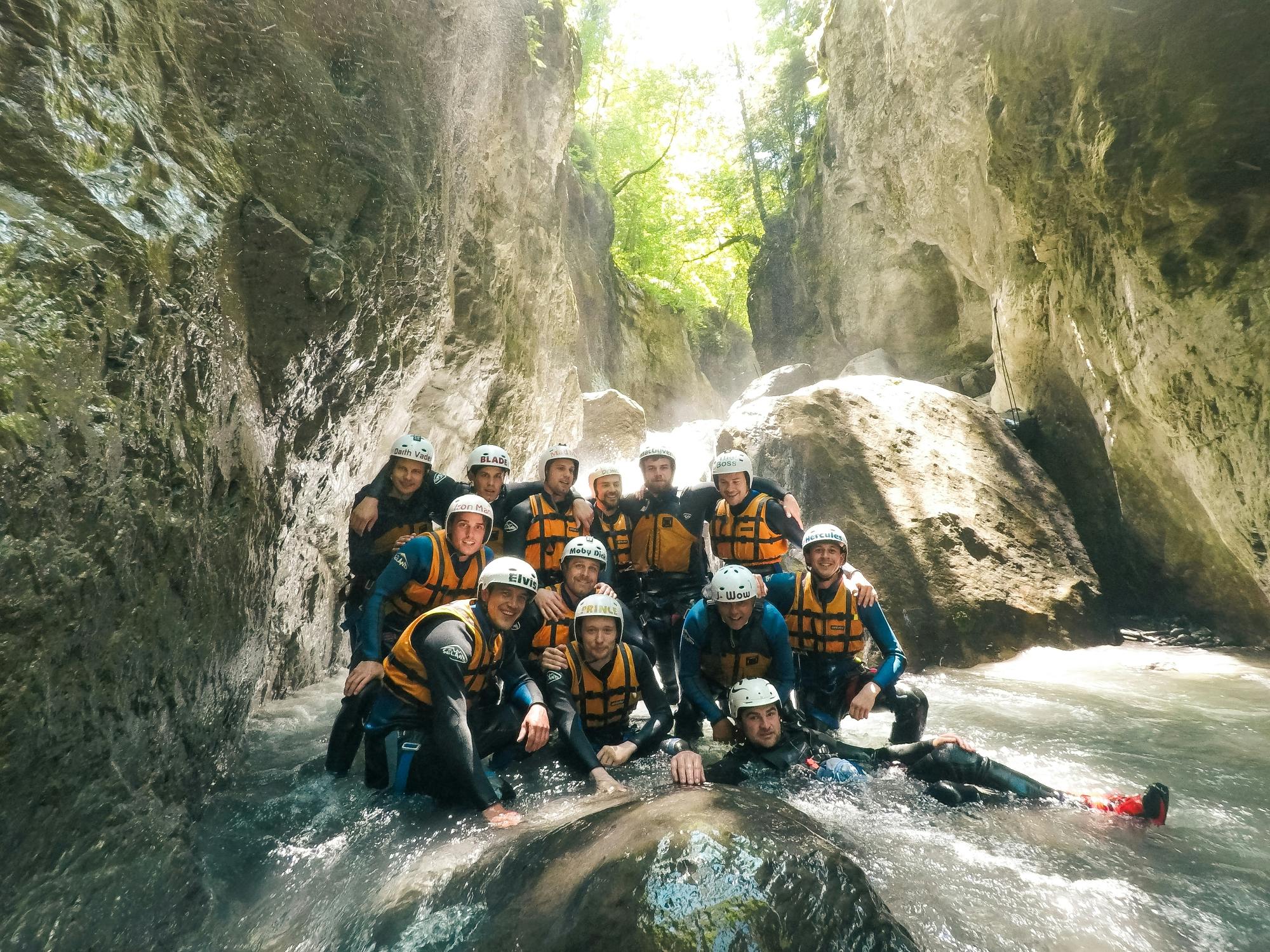 Canyoning-ervaring van een halve dag in Interlaken