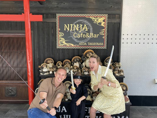Ninja Experience Saizo-cursus bij Ninja Cafe Takayama