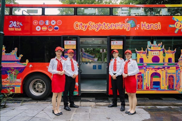 Excursão turística em ônibus panorâmico pela cidade de Hanói