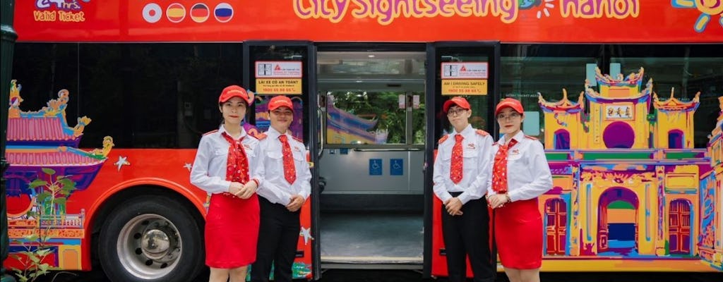Excursão turística em ônibus panorâmico pela cidade de Hanói