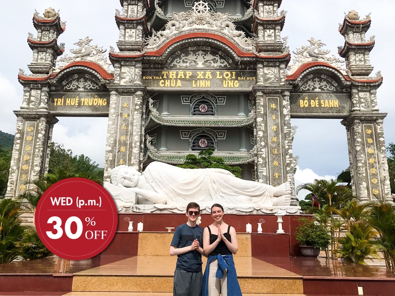 Excursão de meio dia às Marble Mountains e Linh Ung Pagoda