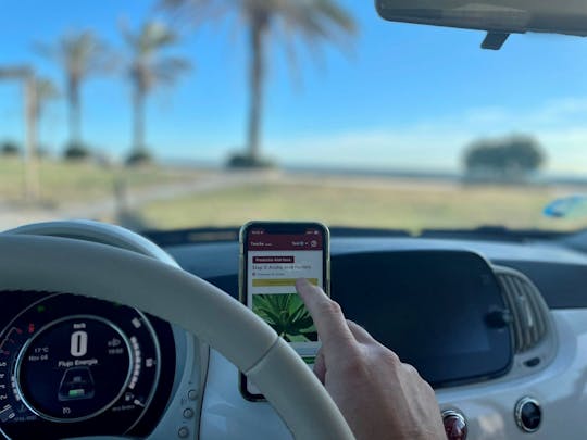 Viaje por carretera guiado por la aplicación web de la isla de Aruba