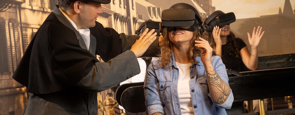 Biglietto per un viaggio in realtà virtuale a Francoforte nel XIX secolo in inglese