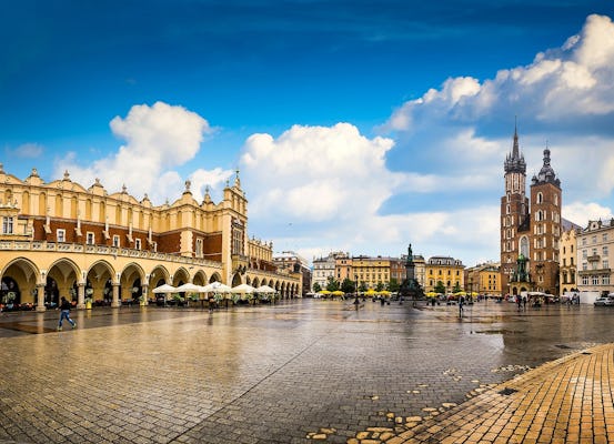 Krakowskie Stare Miasto od Podziemnego Muzeum do Bazyliki Mariackiej