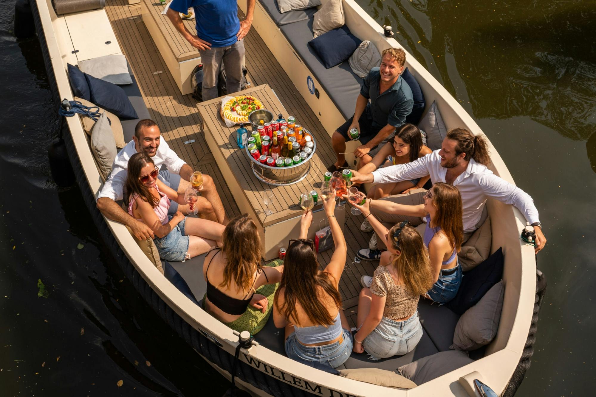 Amsterdam Canal Booze Cruise with Unlimited Drinks