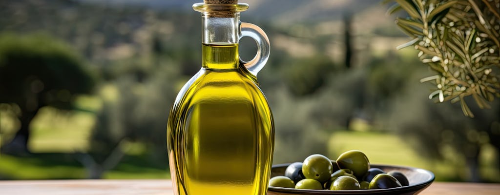 Degustazione di olio d'oliva in una masseria