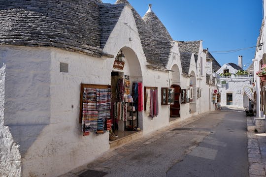 Wizyta z przewodnikiem w Alberobello z Polignano a Mare z transferem