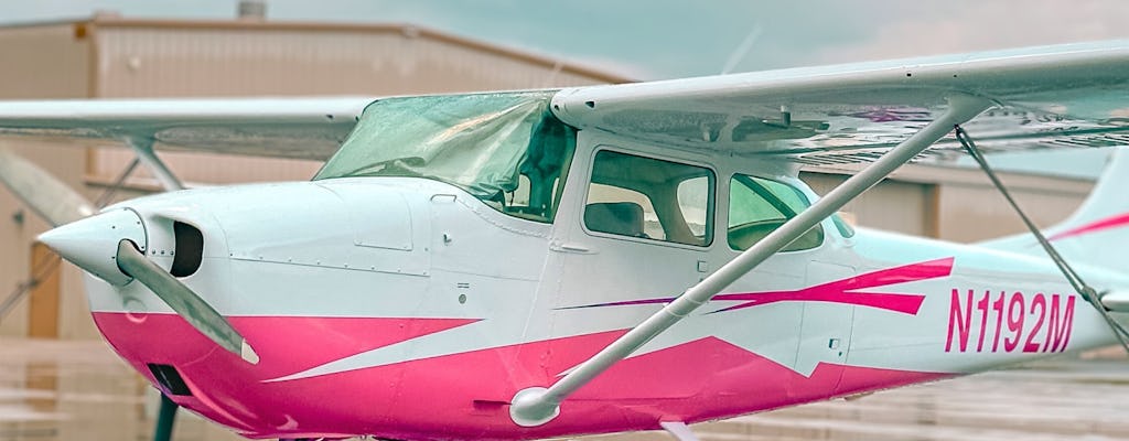 Miami downtown private plane tour with drinks