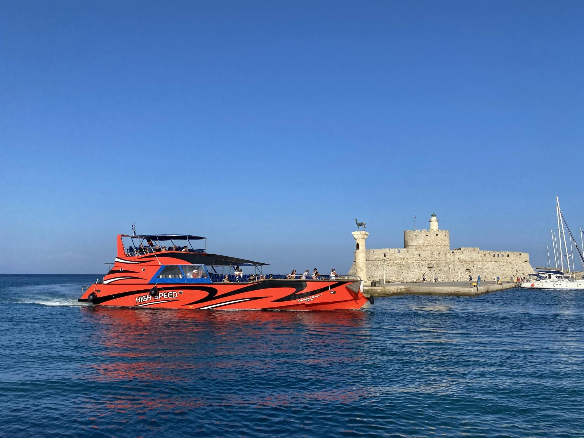 High-Speed Boat Trip to Lindos