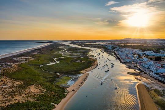 Rejs katamaranem Ria Formosa o zachodzie słońca