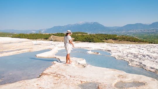 Day trip from Fethiye to Pamukkale natural site with hot springs