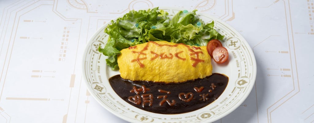 Drawing Omelette Rice Experience at Akihabara Maid Café