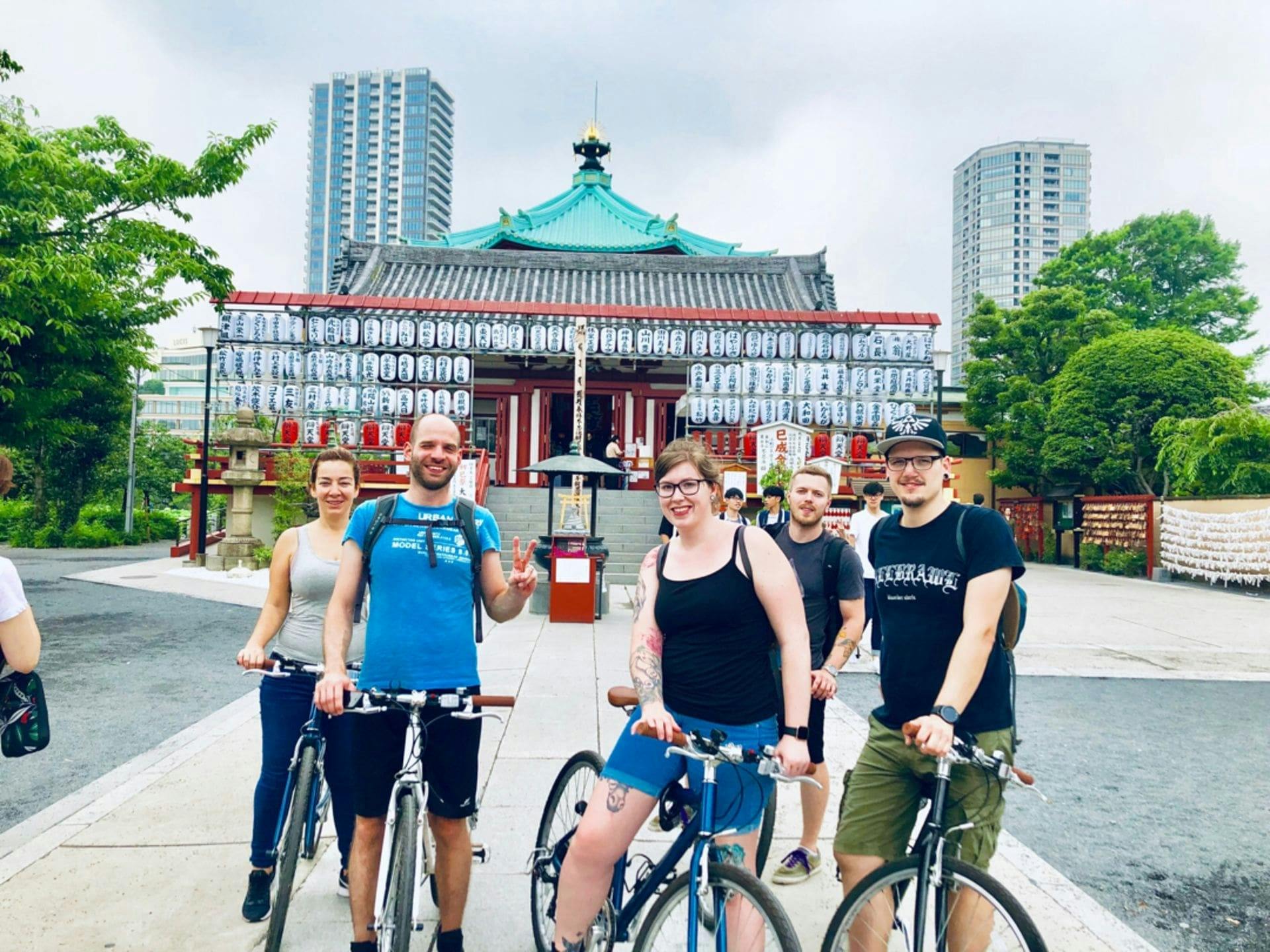 Tour in bici al tramonto delle principali attrazioni di Tokyo