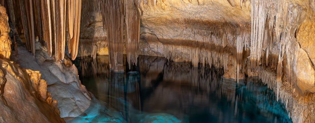 Visita guiada a las cuevas marinas Cova dels Coloms con aventura en la isla ecológica