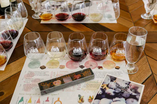 Wijn- en handgemaakte chocoladeproeverij bij Tulloch Wines