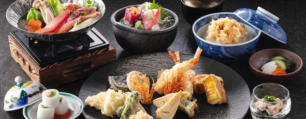 Cena de cocina japonesa Sakura con tempuras