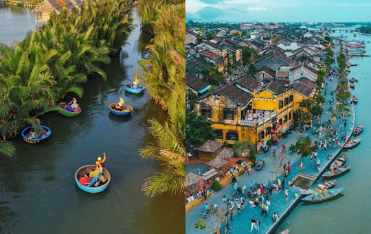 Aventura en barco de cocos en Hoi An y descubrimiento de ciudades antiguas