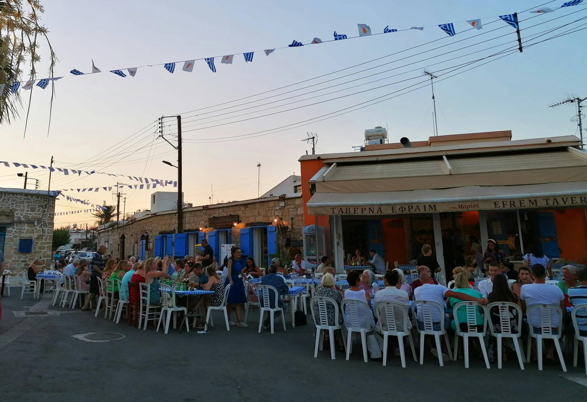 Sunset Drink at Aphrodite's Rock & Folk Dinner