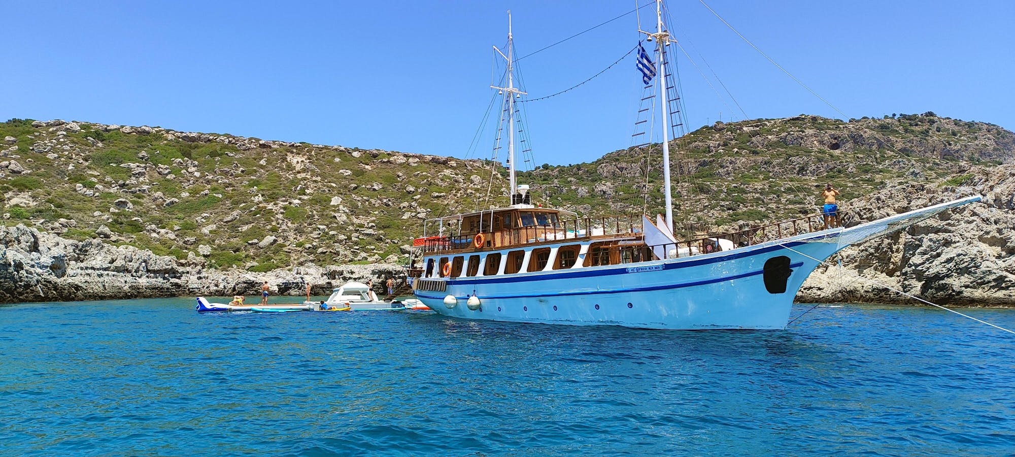 Rhodos-Bootsfahrt zur Insel Fun mit Mittagessen