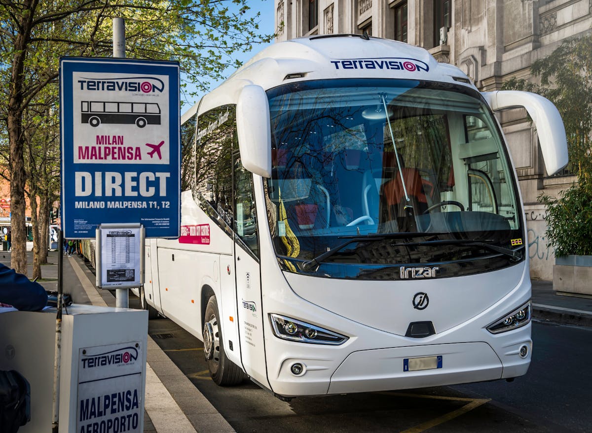 Bustransfer tussen luchthaven Malpensa en het centrum vanaf Milaan
