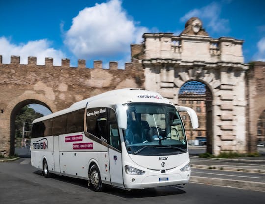 Bus transfer between Fiumicino airport and Rome city center