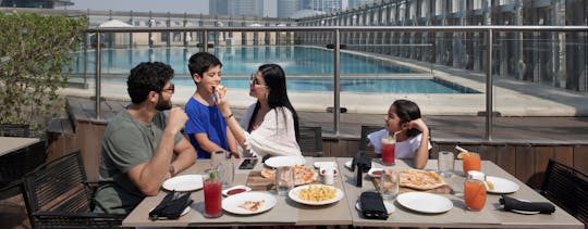 Burj Khalifa-tickets met Rooftop 3-gangen diner