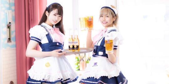 Maid Cafe Experience and All-You-Can-Drink in Tokyo