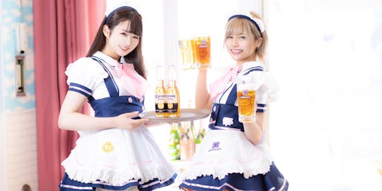 Experiencia de 2 horas de bebida libre en Maid Café en Tokio