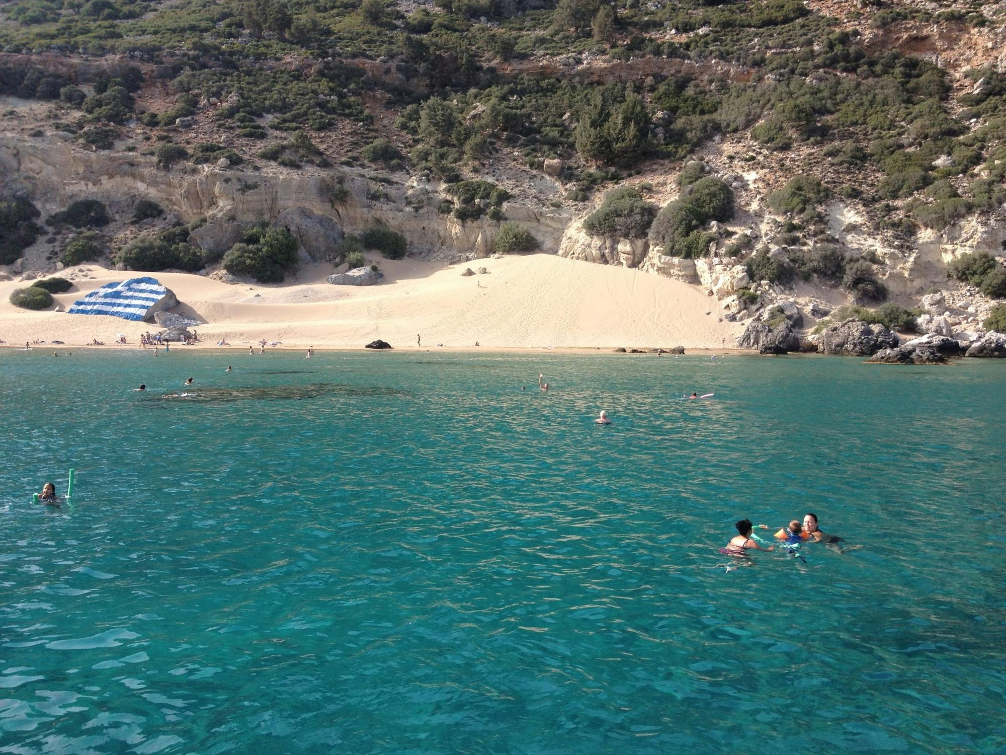 Boat Trip to Lindos with Swim Stops from Kolymbia Port