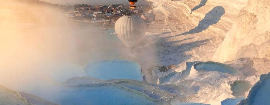 Experiência de balão de ar quente ao nascer do sol em Pamukkale e visita a Hierápolis