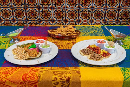 De smaken van Mexico met taco's en winkelen op de markt 28