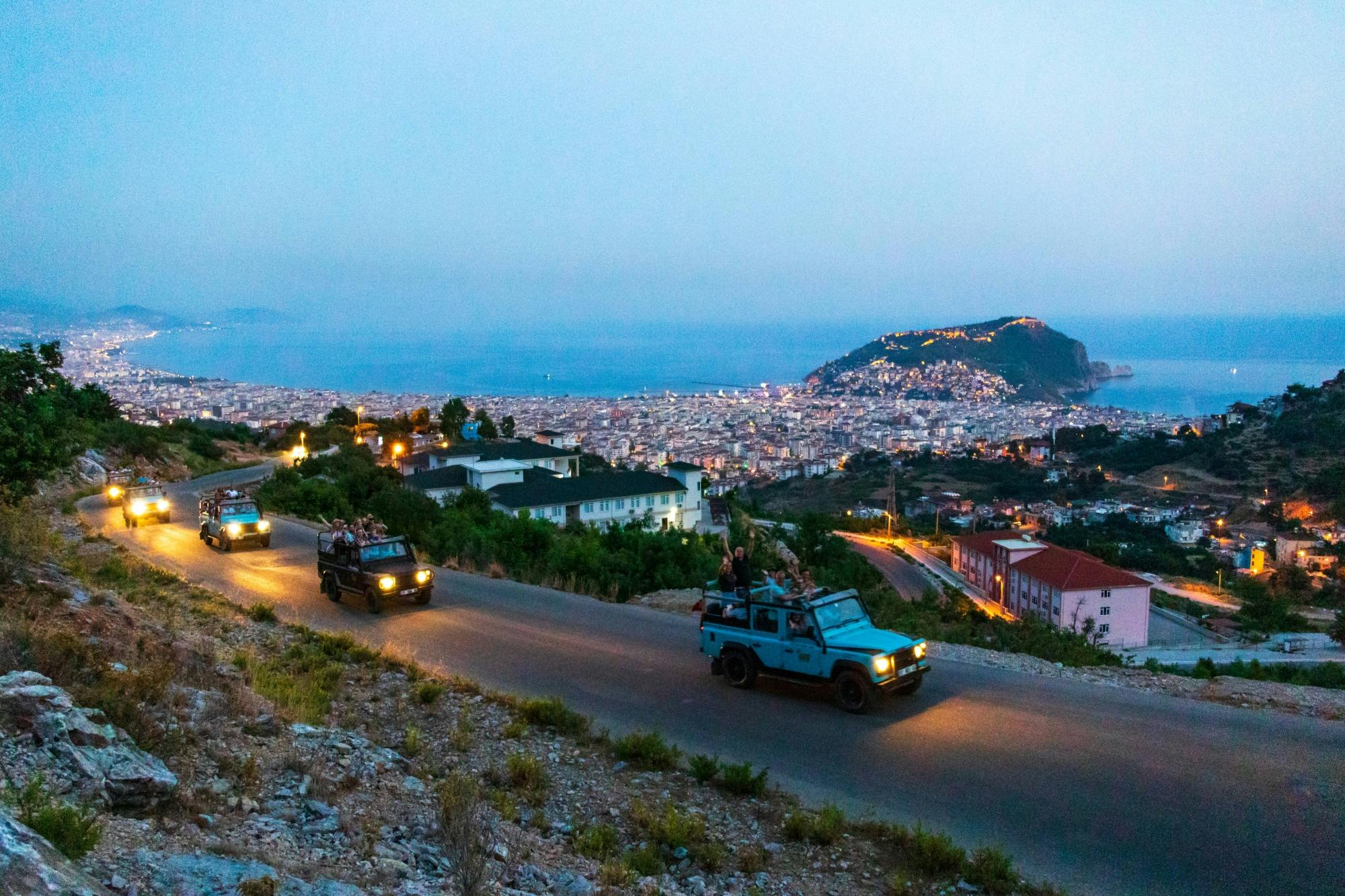 Alanya Evening Off-road Tour with Cable Car and Turkish Dinner