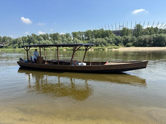 Boottocht op de Vistula-rivier in Warschau