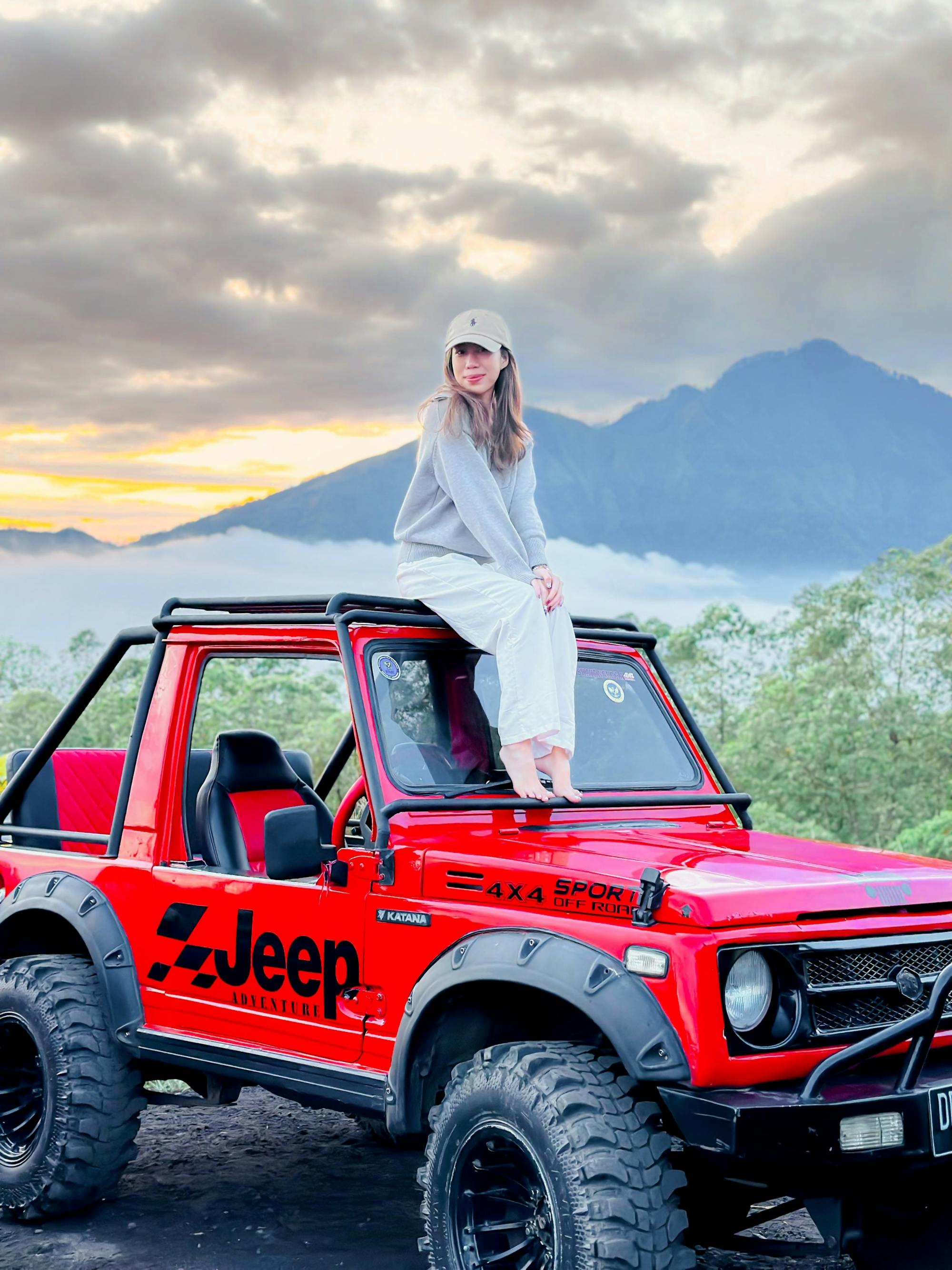 Kintamani Instagrambaar café-ontbijt met Mount Batur Jeep-tour